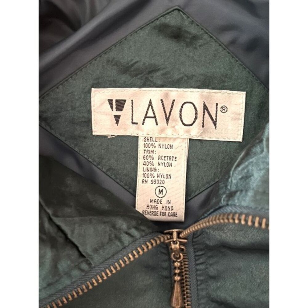 Vintage 80s Lavon Windbreaker Tracksuit Jogger Set Emerald Green Size M - Picture 5 of 10